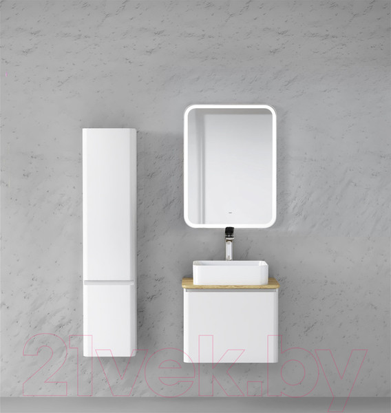 Изображение товара Тумба под умывальник Raval Morelle 60 / Mrl.01.60/P/W-O/RL (подвесная, белый/охра)