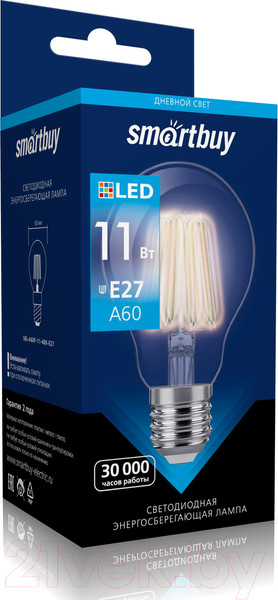 Изображение товара Лампа SmartBuy SBL-A60F-11-40K-E27