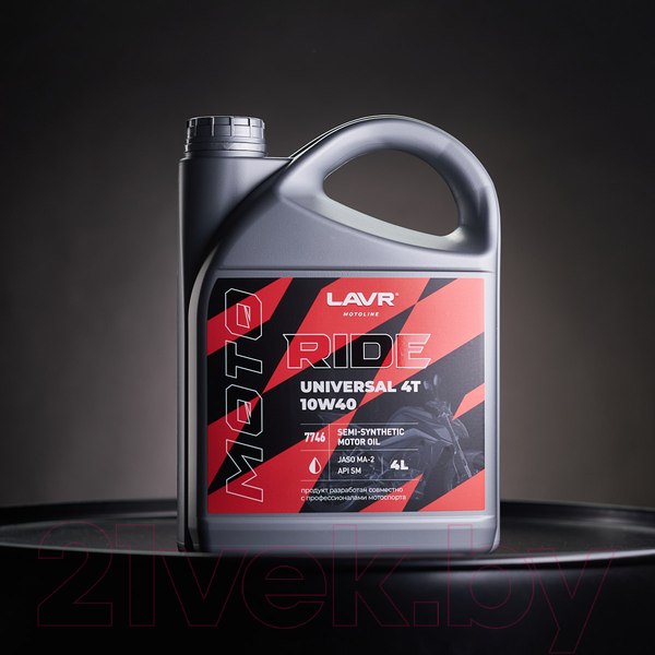 Изображение товара Моторное масло Lavr Moto Ride Universal 4T 10W40 SM / Ln7746 (4л)