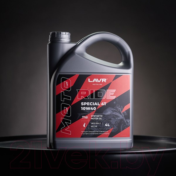 Изображение товара Моторное масло Lavr Moto Ride Special 4T 10W40 SN / Ln7748 (4л)