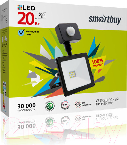 Изображение товара Прожектор SmartBuy SBL-FLSen-20-65K