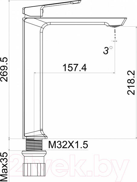 Изображение товара Смеситель Maxonor Pure Life PL1190