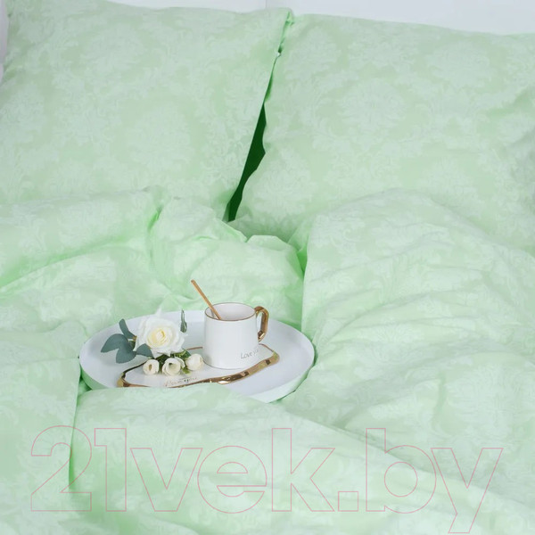 Изображение товара Пододеяльник Milanika Изумруд Евро (поплин-жаккард)