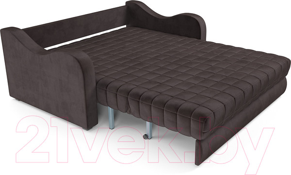 Изображение товара Диван Mebel-Ars Аккордеон Барон №4 (бархат шоколадный Star Velvet 60 Coffee)