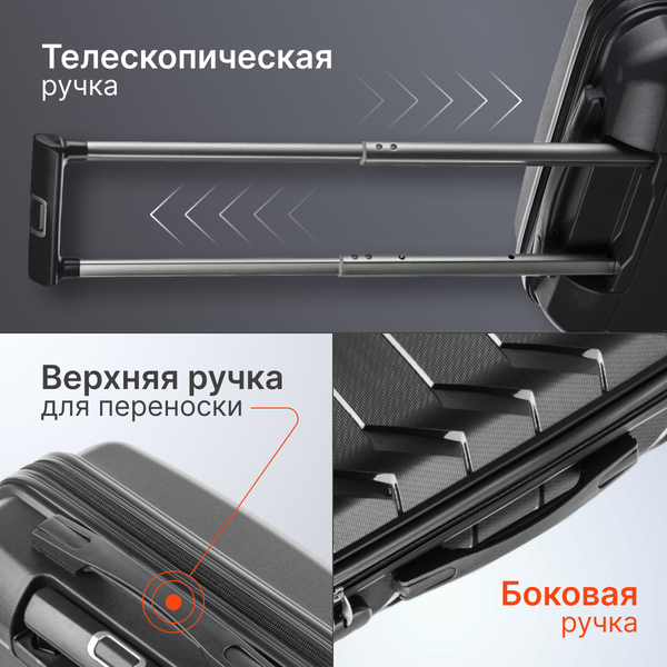 Изображение товара Чемодан на колесах DoubleW YF-PP02 (S,черный)