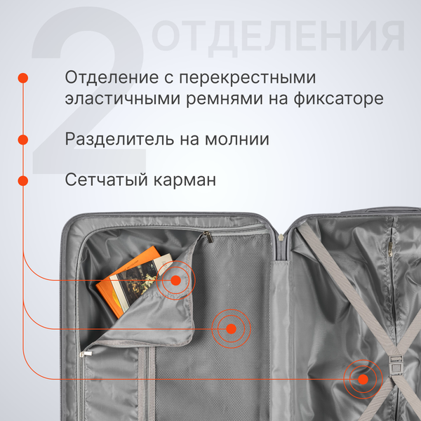 Изображение товара Чемодан на колесах DoubleW YF-PP02 (M,черный)
