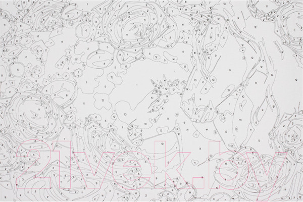 Изображение товара Картина по номерам Darvish Лошади в цветах / DV-9519-15