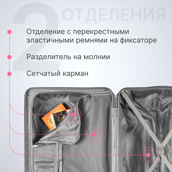 Изображение товара Чемодан на колесах DoubleW YF-PP02 (L, бирюзовый)