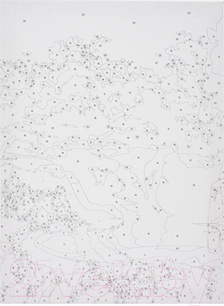 Изображение товара Картина по номерам Darvish Горное озеро / DV-9520-10