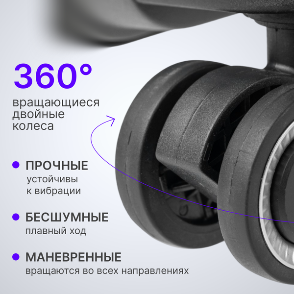 Изображение товара Чемодан на колесах DoubleW YF-PP02 (S, серый)