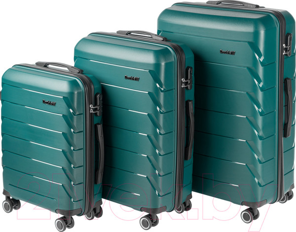 Изображение товара Чемодан на колесах DoubleW YF-PP02 (S, темно-зеленый)