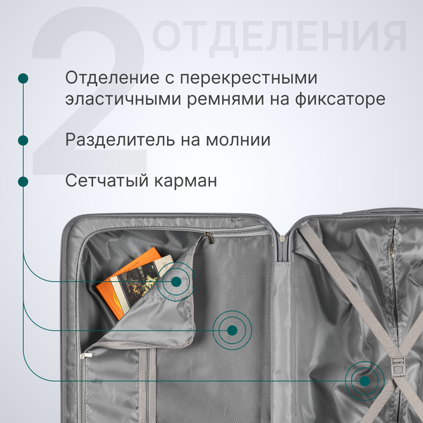Изображение товара Чемодан на колесах DoubleW YF-PP02 (М, темно-зеленый)