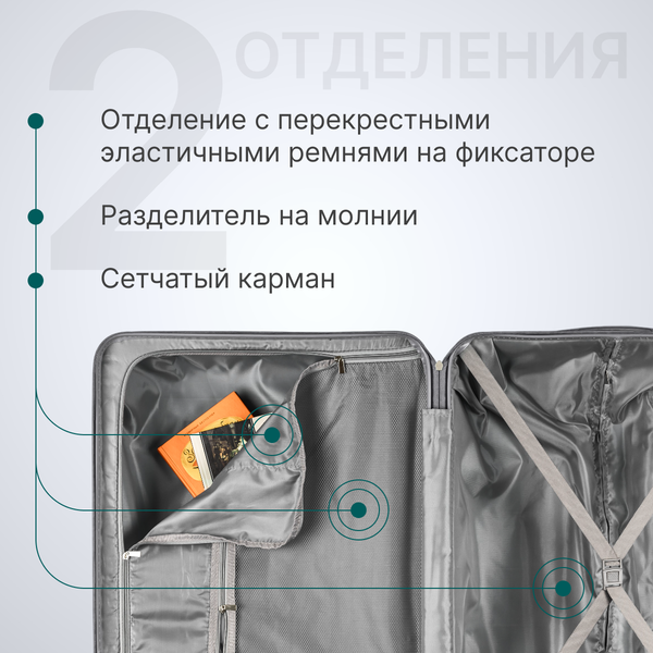 Изображение товара Чемодан на колесах DoubleW YF-PP02 (L, темно-зеленый)