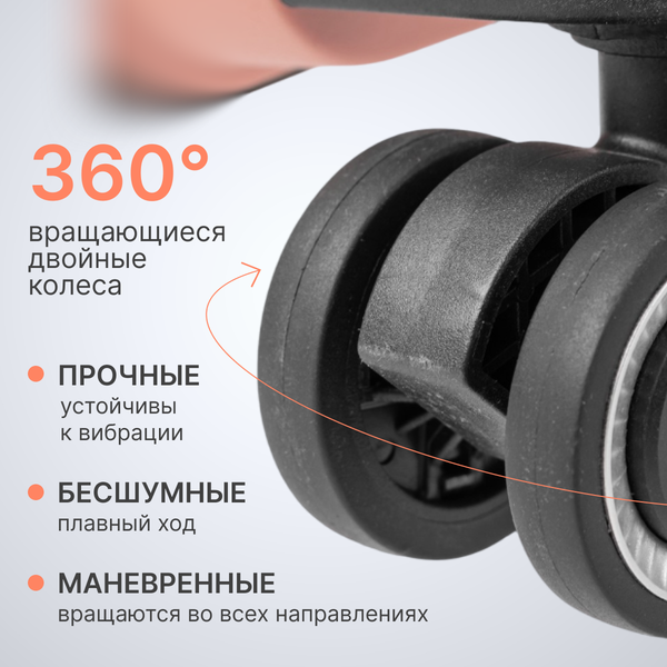 Изображение товара Чемодан на колесах DoubleW YF-PP02 (S, розовый)