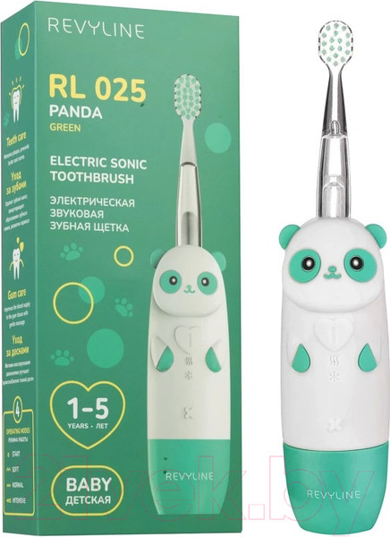 Изображение товара Звуковая зубная щетка Revyline RL025 Baby Panda / 7853 (зеленый)