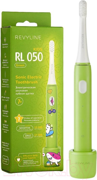 Изображение товара Детская звуковая зубная щетка Revyline RL050 Kids / 7611 (зеленый)