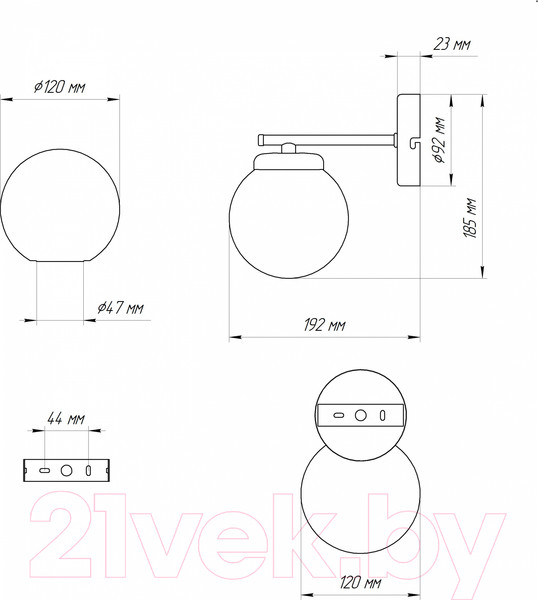 Изображение товара Бра Элетех Злата 511 НББ 01-25-101 G9 G9 / 1005405282 (черный/золотой)