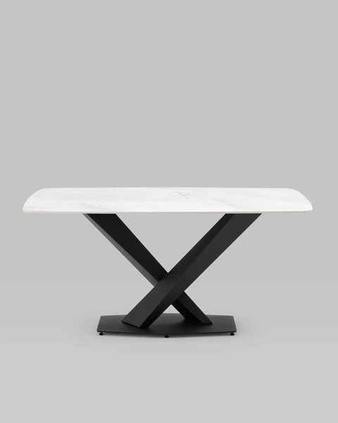 Изображение товара Обеденный стол Stool Group Belle 160x90 / F-1450 (белый мрамор)
