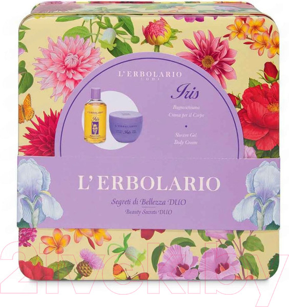 Изображение товара Набор косметики для тела L'Erbolario Ирис Секреты красоты Гель для душа+Крем для тела (250мл+300мл)