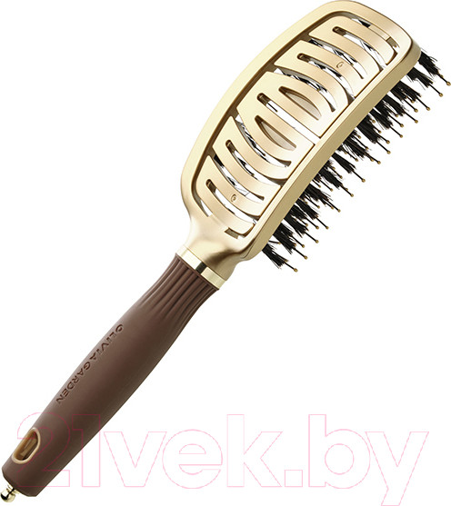 Изображение товара Расческа Olivia Garden Expert Care Flex Boar&Nylon Bristles Gold&Brown