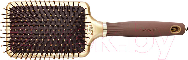 Изображение товара Расческа Olivia Garden Expert Care Rectangular Nylon Bristle Gold&Brown L