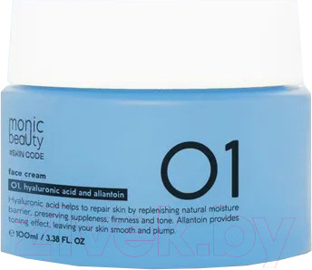 Изображение товара Крем для лица Monic Beauty Skin Code 01 Гиалуроновая кислота и аллантоин (100мл)