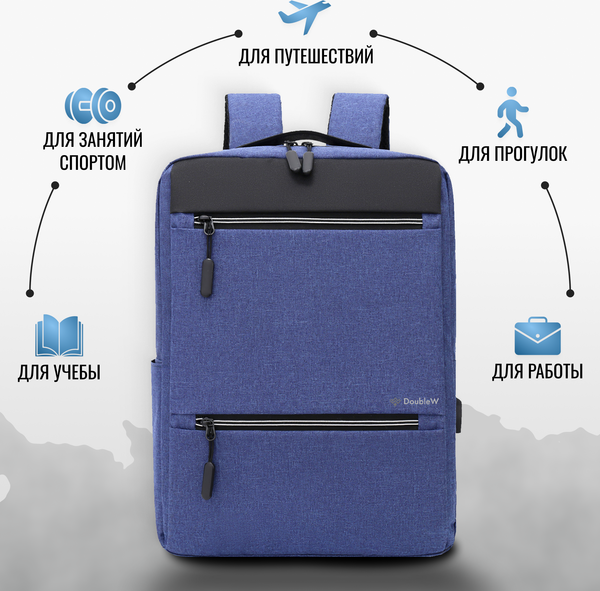 Изображение товара Рюкзак DoubleW Trade 031# (синий)