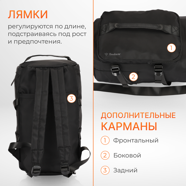 Изображение товара Сумка дорожная DoubleW Tourer 21113# (черный)