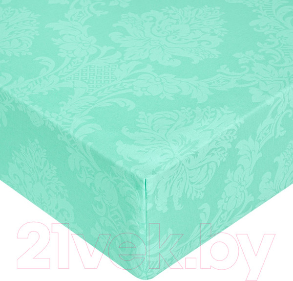 Изображение товара Простыня Milanika Бирюза на резинке 200x200x20 (поплин/жаккард)