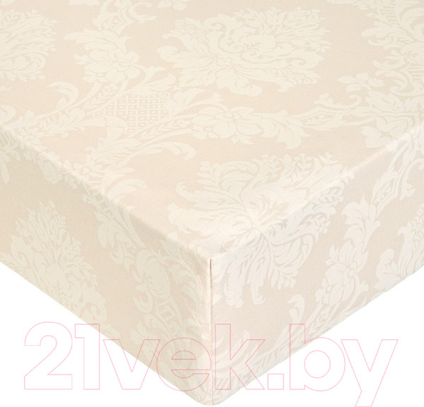 Изображение товара Простыня Milanika Жемчуг на резинке 200x200x20 (поплин/жаккард)