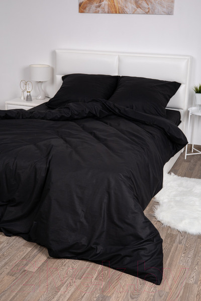 Изображение товара Пододеяльник Milanika Блэк 1.5сп (поплин г/к)