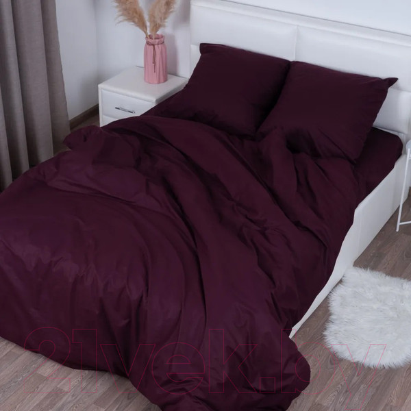 Изображение товара Пододеяльник Milanika Бордо Евро (поплин г/к)