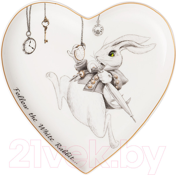 Изображение товара Тарелка закусочная (десертная) Lefard Wonderland Сердце / 590-536