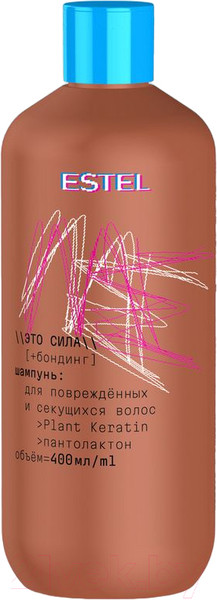 Изображение товара Шампунь для волос Estel Me Это сила + бондинг Для поврежденных и секущихся волос (400мл)