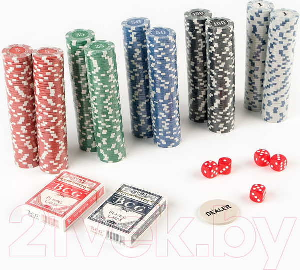 Изображение товара Набор для покера Sima-Land Карты, фишки, кубики / 452697