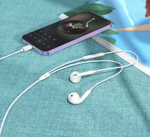 Изображение товара Наушники-гарнитура Hoco M111 Max iPhone (белый)