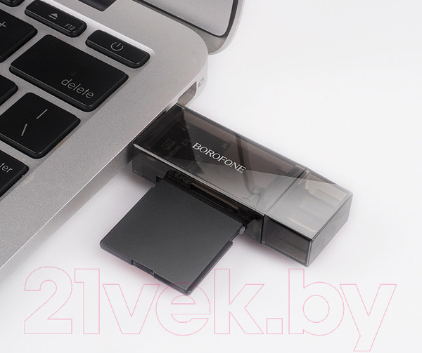 Изображение товара Картридер Borofone DHB03 USB 2.0/iPhone (черный)