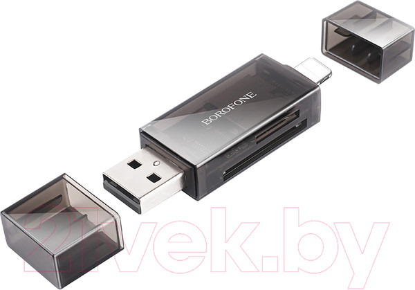 Изображение товара Картридер Borofone DHB03 USB 2.0/iPhone (черный)