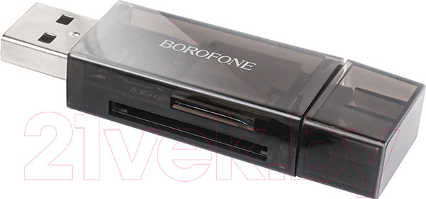 Изображение товара Картридер Borofone DHB03 USB 2.0/iPhone (черный)