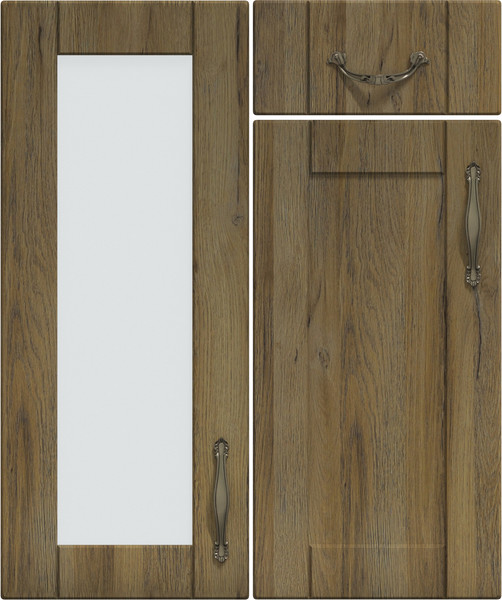 Изображение товара Кухонный гарнитур Интерлиния Мила Крафт 2.7 (дуб вотан/дуб вотан/серый каспий)