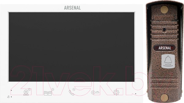Изображение товара Видеодомофон Arsenal Грация Pro + Триумф Pro (белый/коричневый)