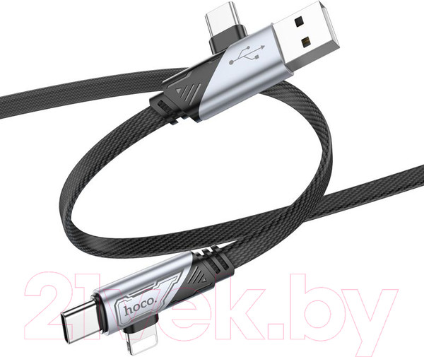 Изображение товара Кабель Hoco U119 4в1 (1.2м, черный)