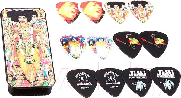 Изображение товара Набор медиаторов Dunlop Manufacturing Jimi Hendrix Bold As Love JHPT02M