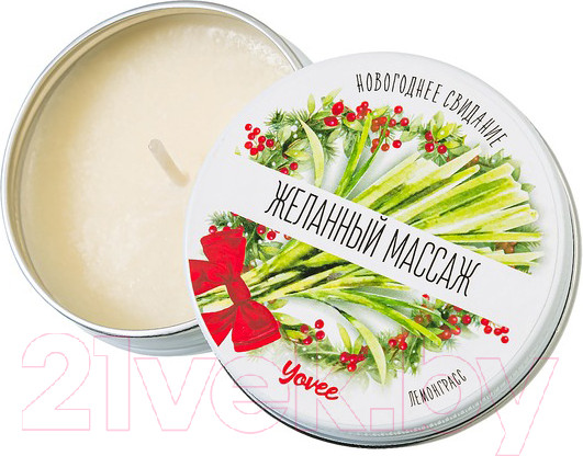 Изображение товара Эротическое массажное масло Yovee Желанный массаж с афродизиаком. Лемонграсс / 722014 (30мл)