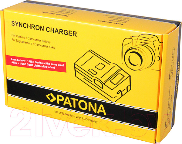 Изображение товара Зарядное устройство для аккумулятора для камеры Patona Synchron USB 4676 