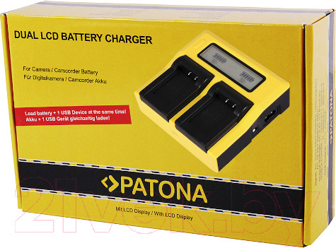 Изображение товара Зарядное устройство для аккумулятора для камеры Patona Dual LCD USB 7624 