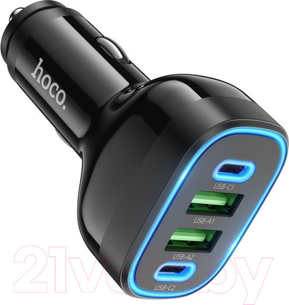 Изображение товара Адаптер питания автомобильный Hoco NZ11 (черный)