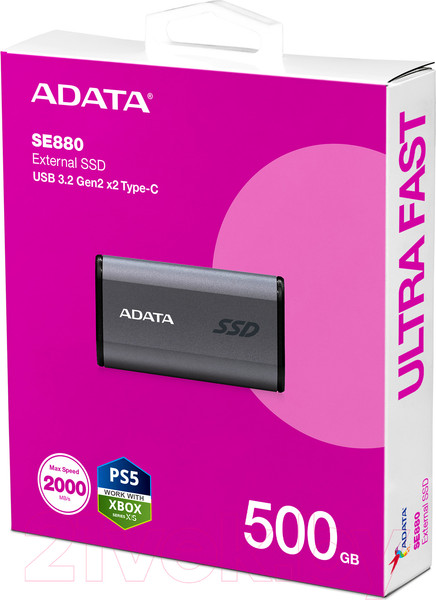 Изображение товара Внешний жесткий диск A-data SE880 500GB (AELI-SE880-500GCGY)