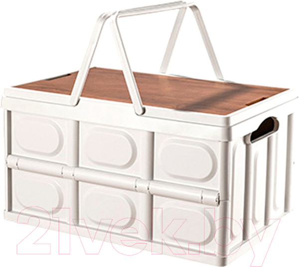 Изображение товара Ящик для хранения Happy Home HH-001 со столиком и ручками (50л, белый)