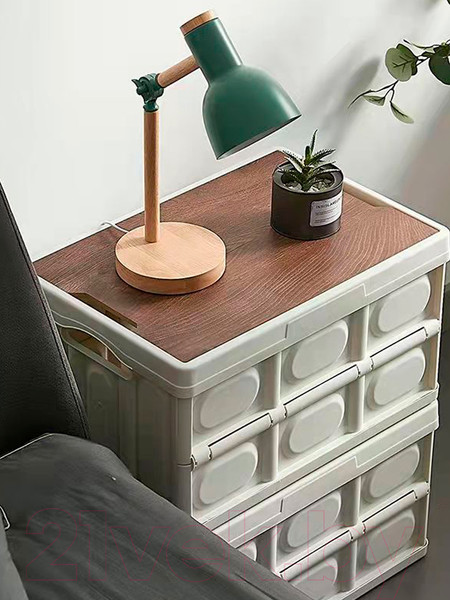 Изображение товара Ящик для хранения Happy Home HH-001 со столиком и ручками (50л, белый)